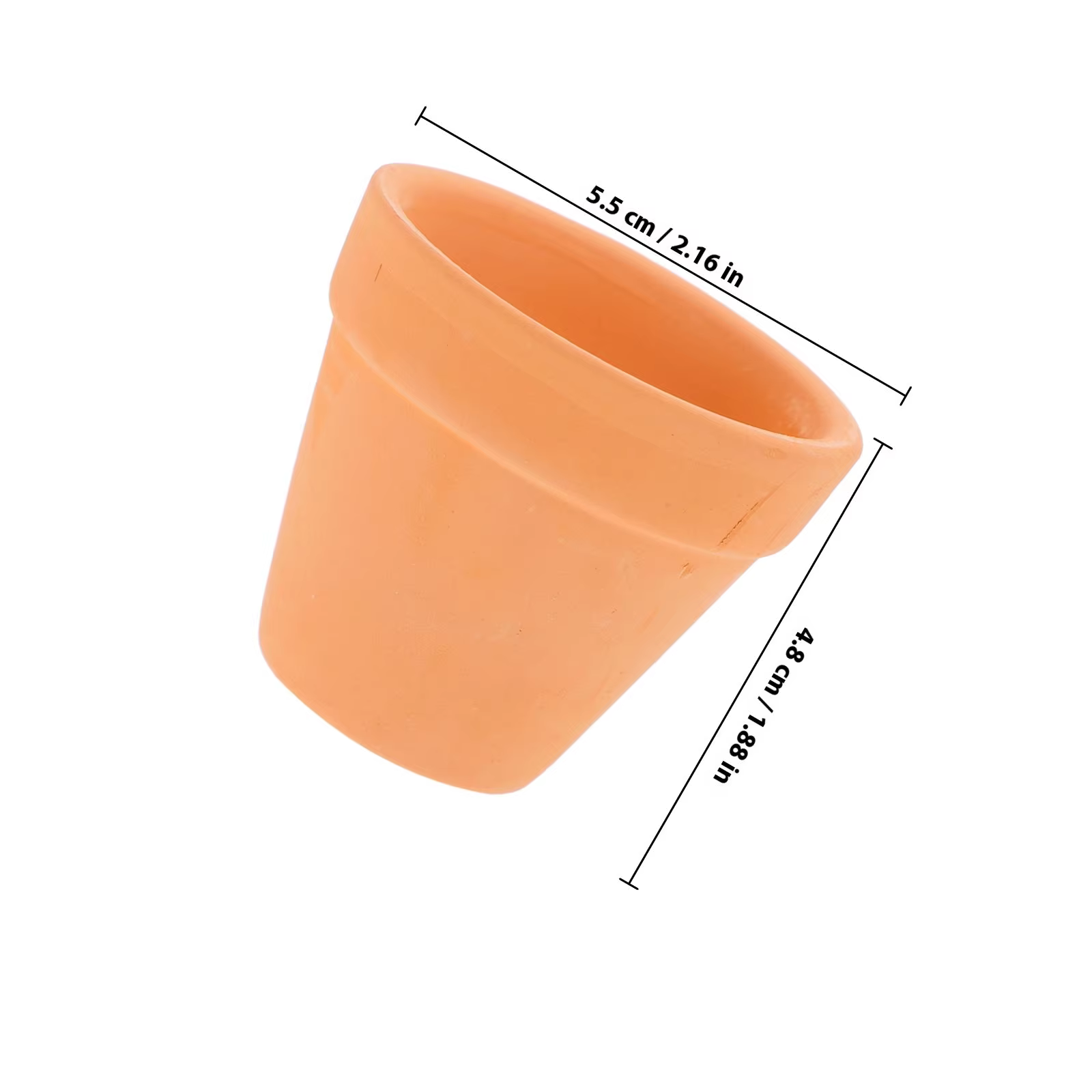 12 pots en terre cuite compacts de 5