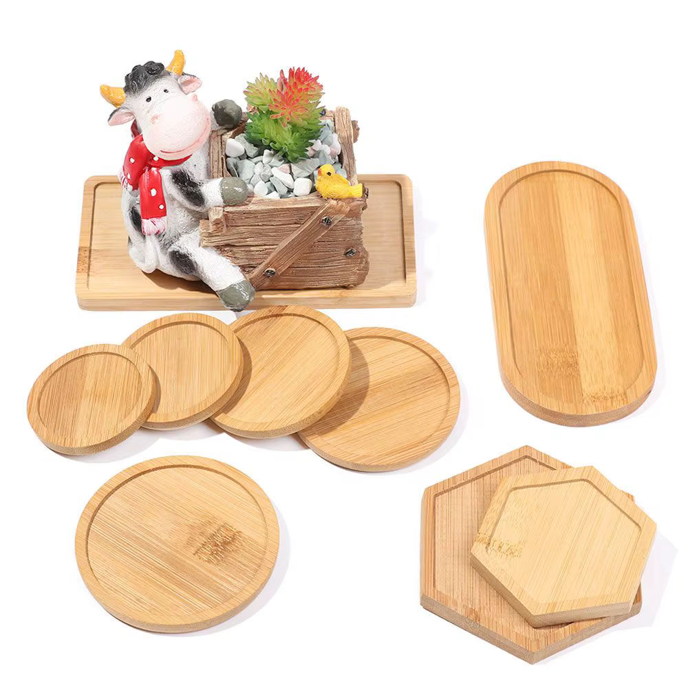 Pot de Fleurs Simple en Bois de Bambou