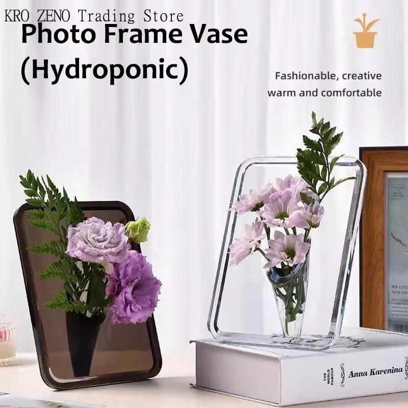 🔝 Vase à fleurs en acrylique transparent