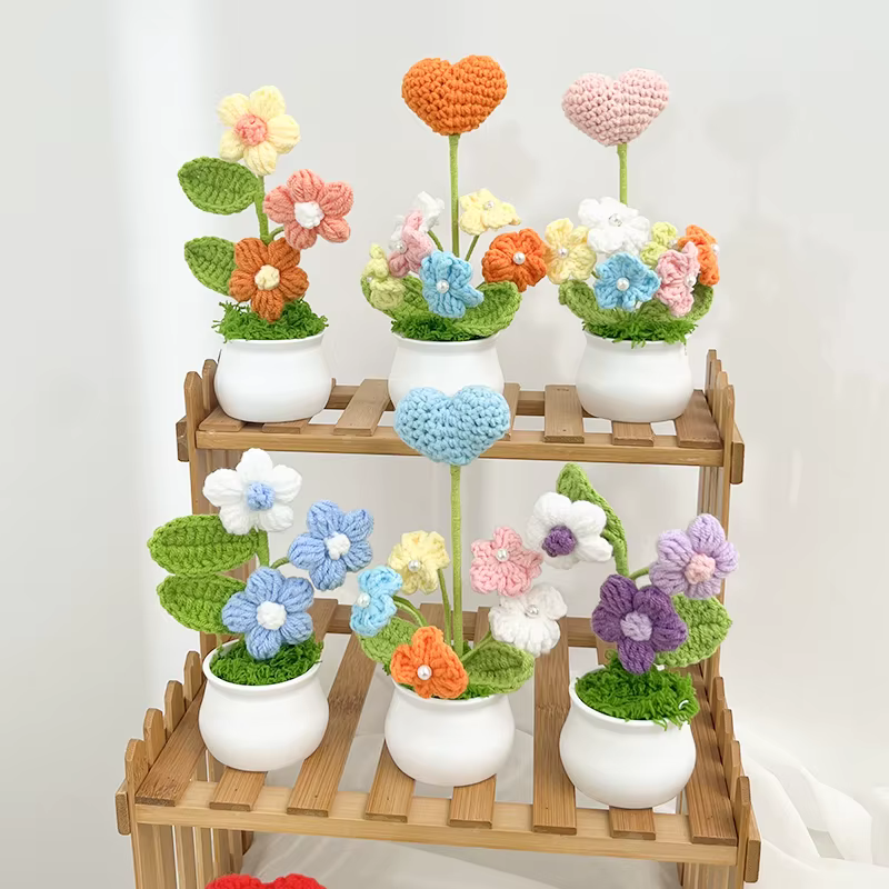 Plantes en pot au Crochet