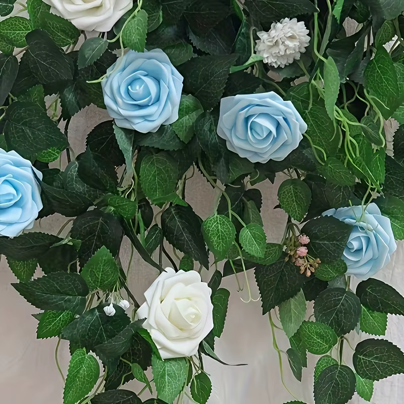 Fleurs artificielles, fausses fleurs Roses avec tige