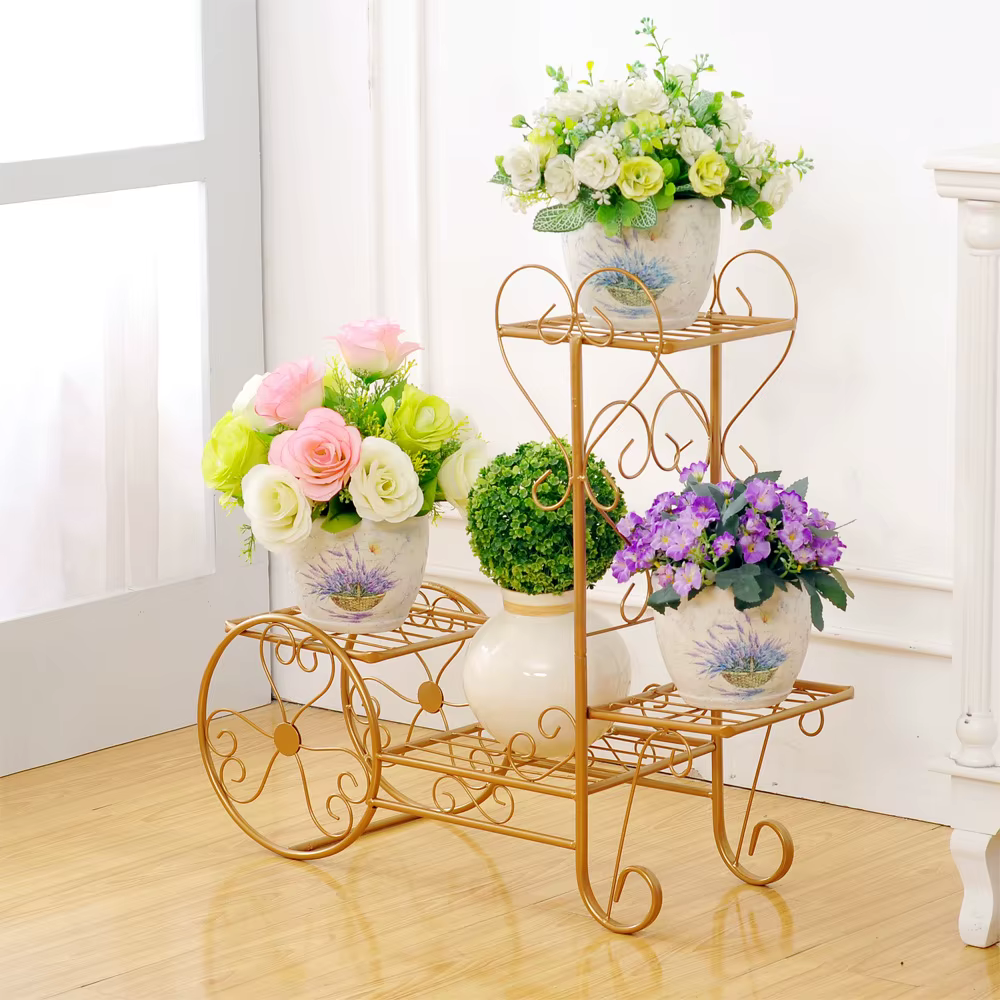 Support de fleurs en fer multicouche