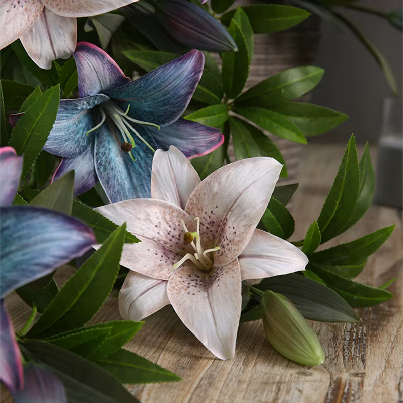 Bouquets de fleurs artificielles en soie vintage