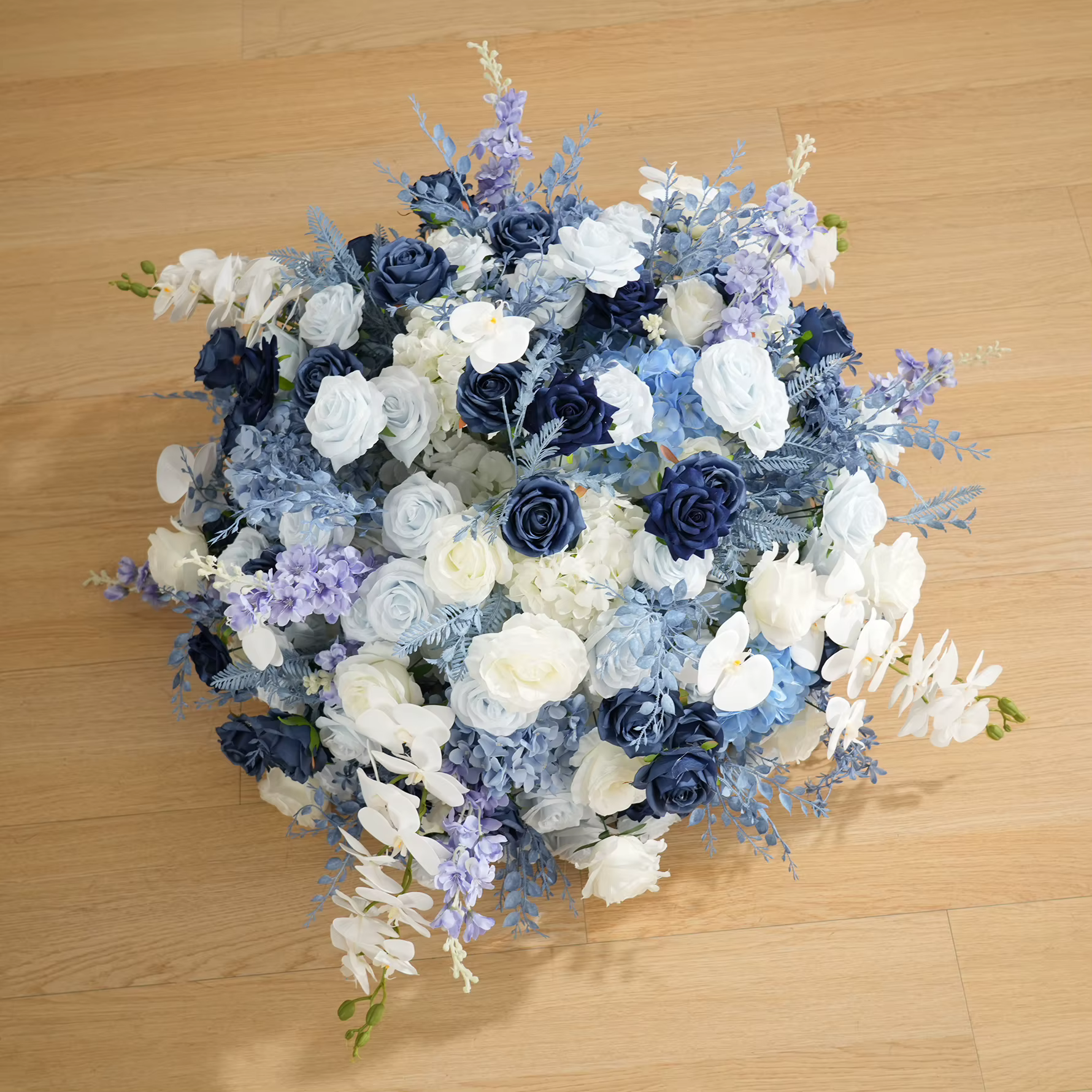 Angela fleur A9043 brume bleu blanc orchidée centres de Table boule