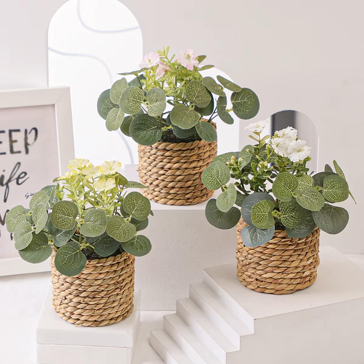 XIYA FLOWER Plantes artificielles vertes