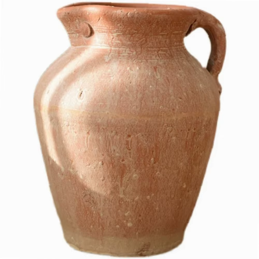 Pot en argile rétro, grand diamètre