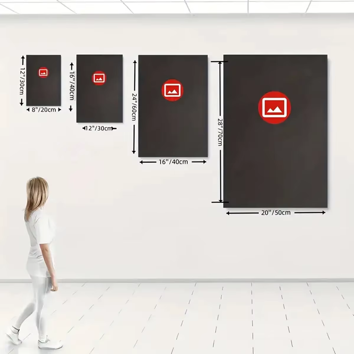 Impressions sur toile d'art floral surdimensionnées de luxe moderne 3 pièces-Design de fleur de lotus doré et noir sans