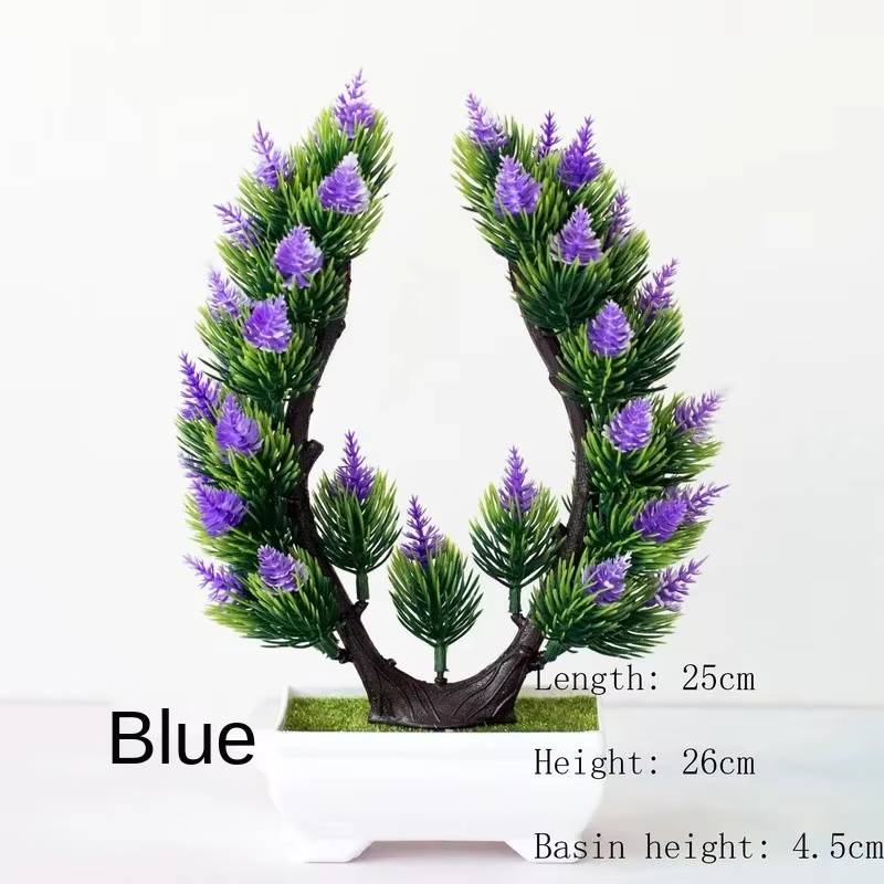 Plantes artificielles bonsaï en verre