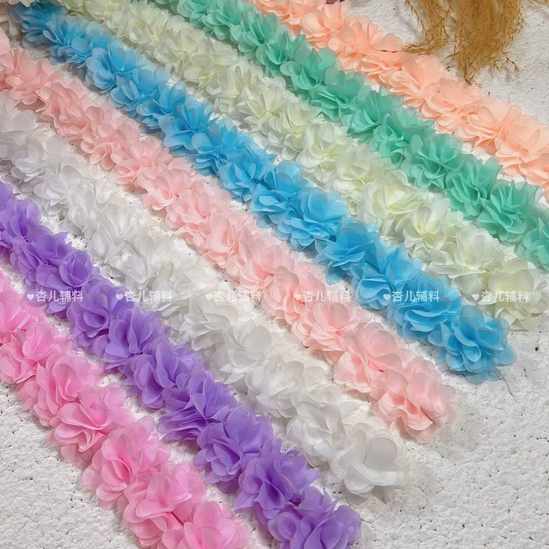 Ruban de dentelle en mousseline de soie