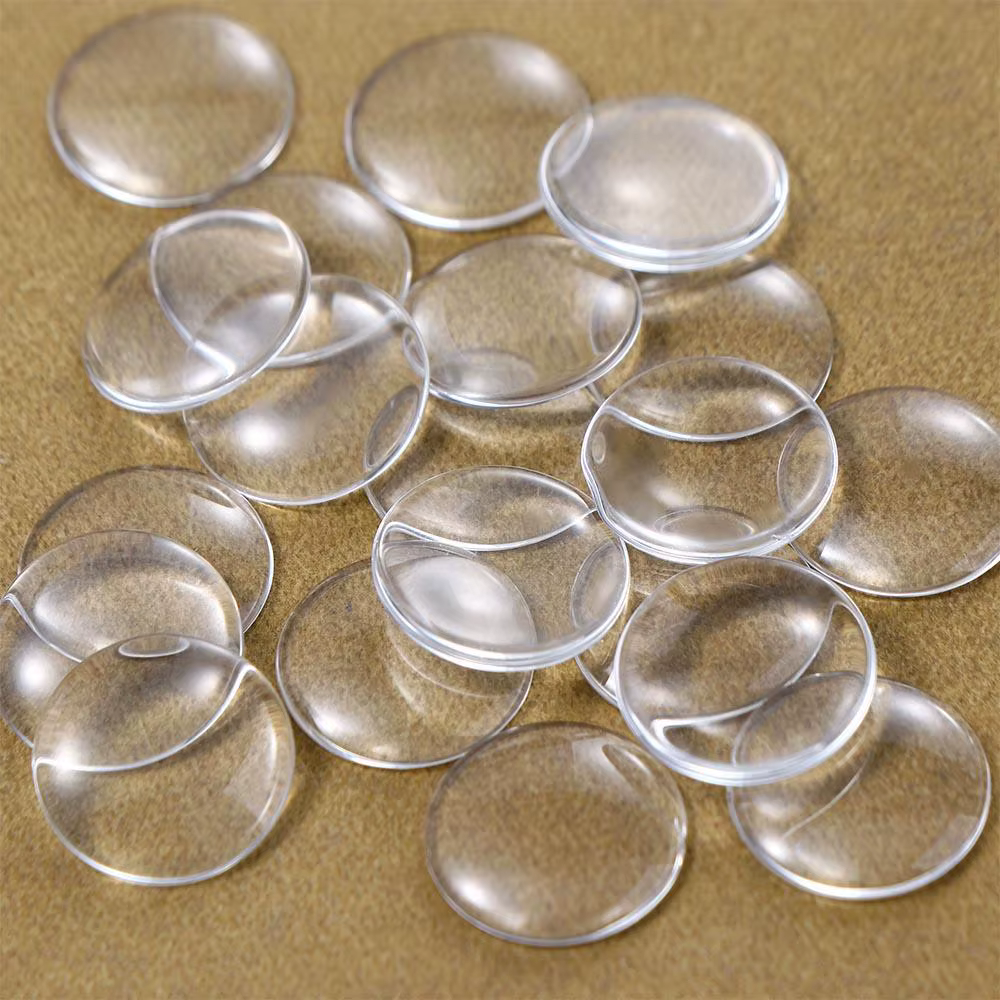 Cabochon 20 pièces boules oculaires de poupée rondes en verre transparent à dos plat puces pour les yeux de poupée en verre Patch pour les yeux de poupée yeux de poupée Blyth