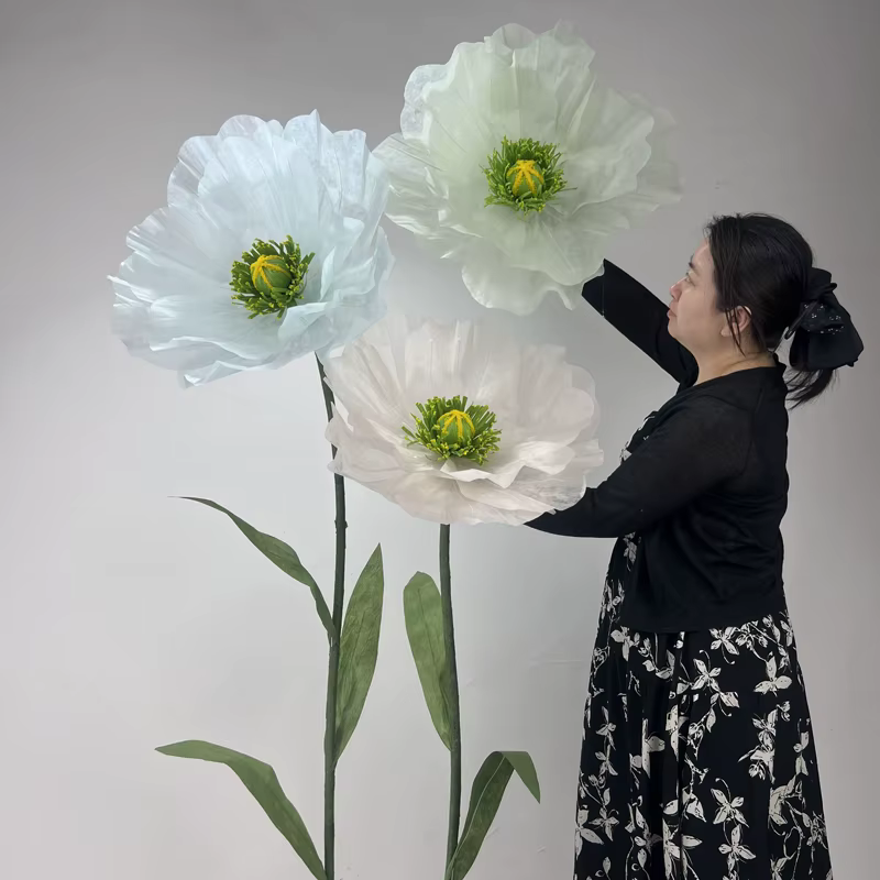 Grands fleurs artificielles pavot