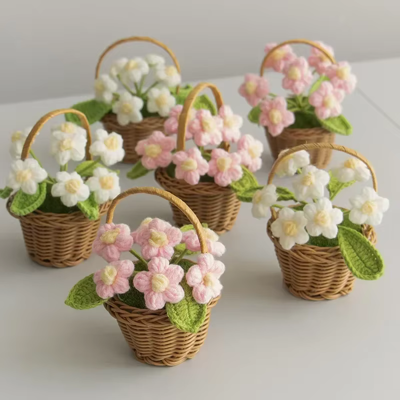 Pot de fleur au Crochet mignon