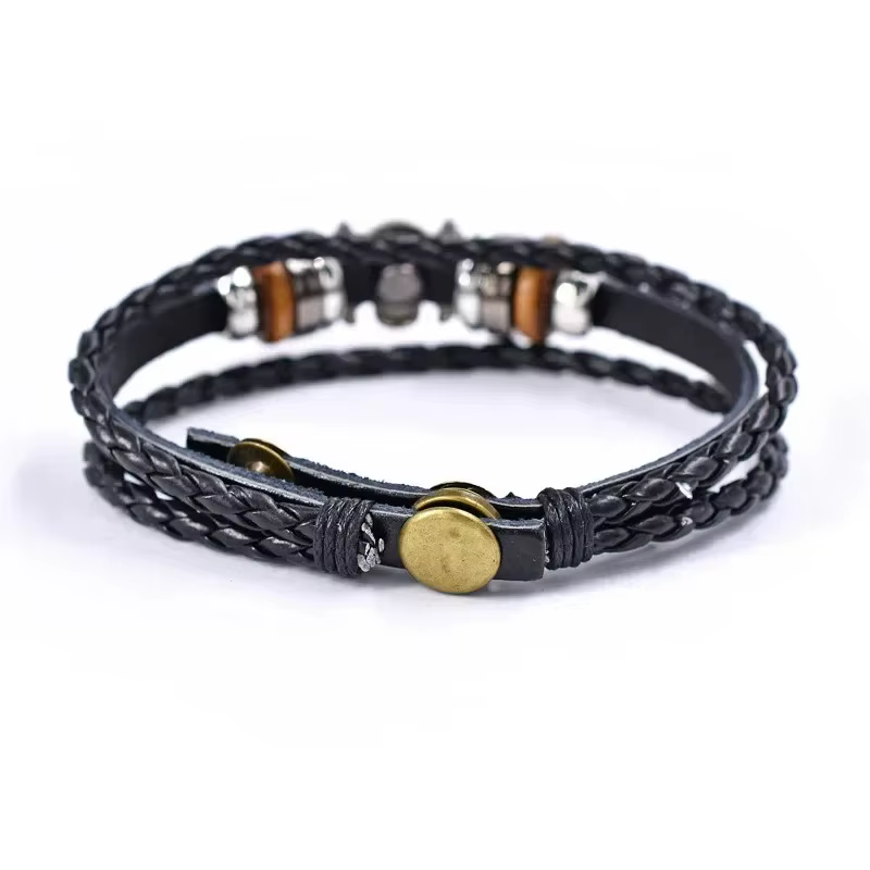 Bracelet une pièce en cuir, Anime Luffy, accessoires de Cosplay, chapeau de paille, bijoux de Pirate, cadeaux d'anniversaire