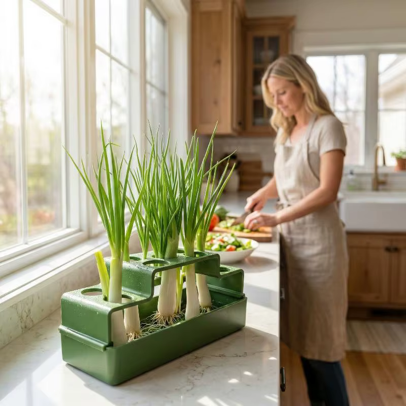Système hydroponique de culture d'oignons verts avec dispositif d'arrosage automatique