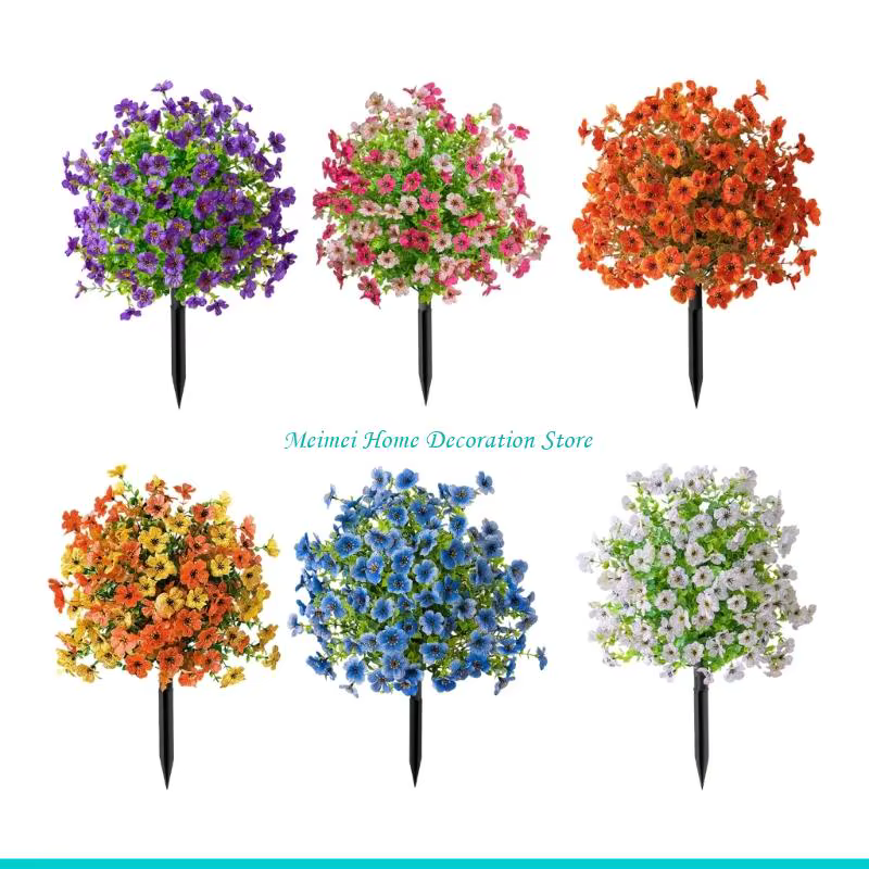 H7BF – plante à fleurs artificielles avec piquet