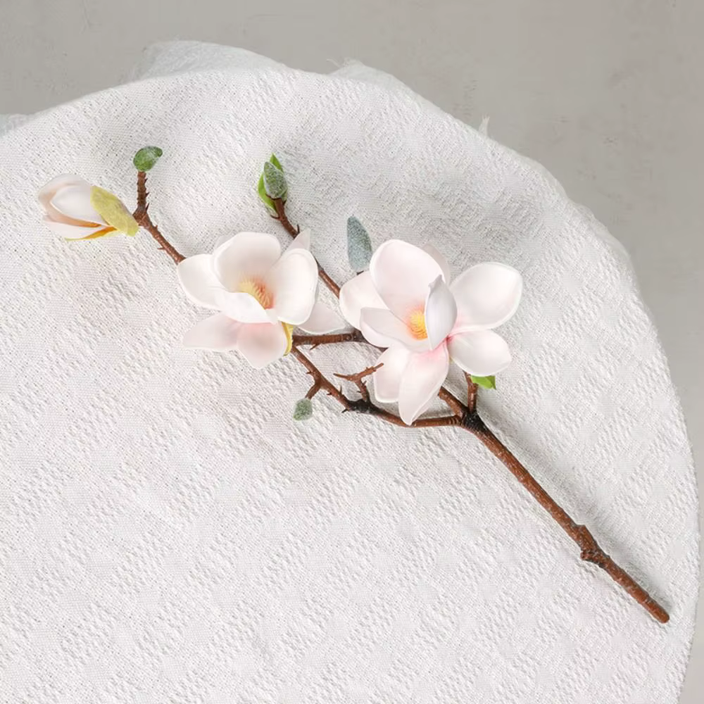 Simulation de haute qualité grande Magnolia artificielle de luxe fleur
