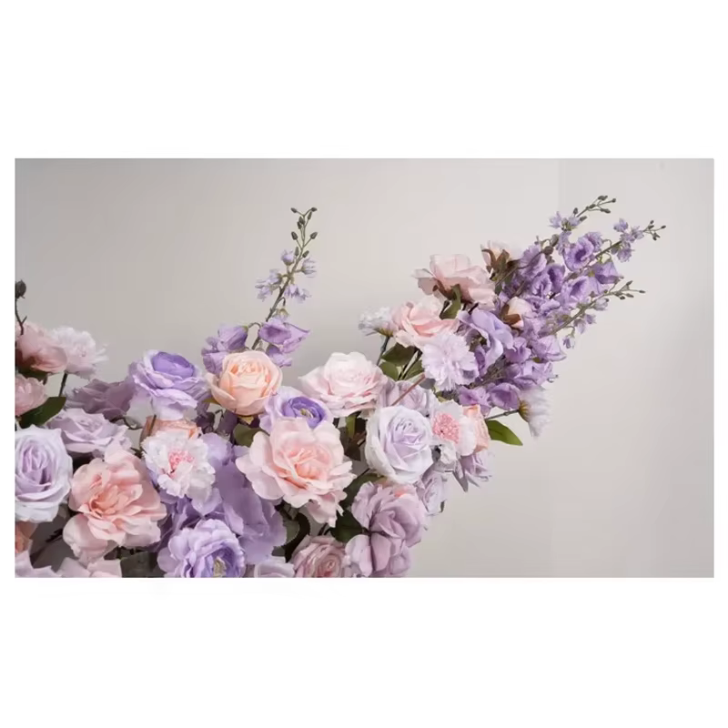 Nouvelle fleur artificielle violette en forme de lune