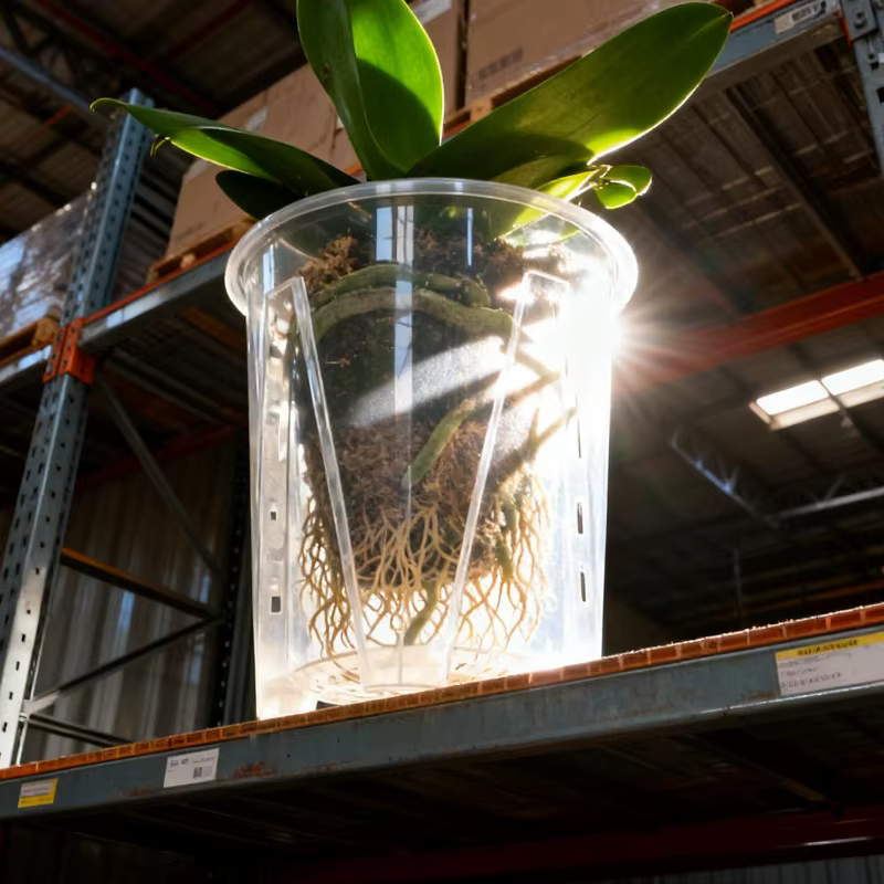 Pot de fleur transparent en plastique PP