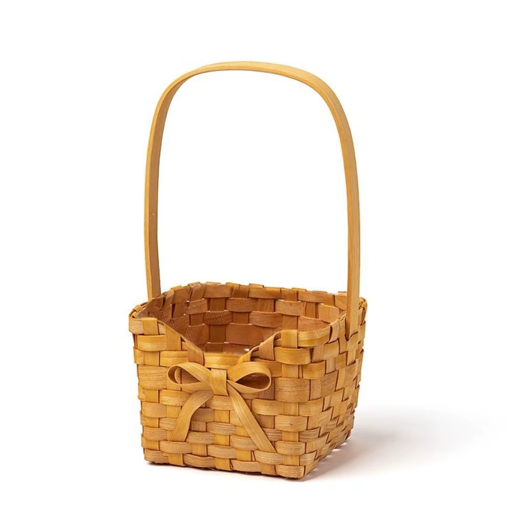 Panier de fleurs de mariée en rotin de saule