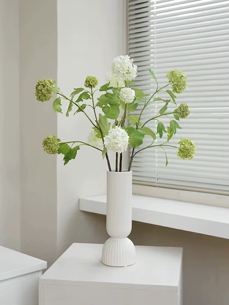Hortensia artificielle blanche à 3 têtes
