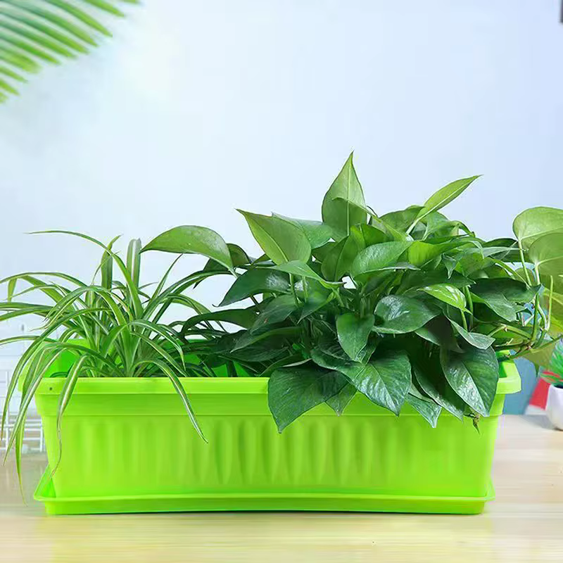 Pots de fleurs rectangulaires en plastique respirant