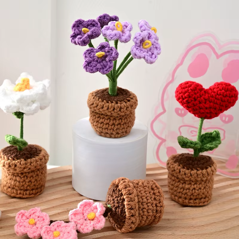 Fleurs au crochet faites main