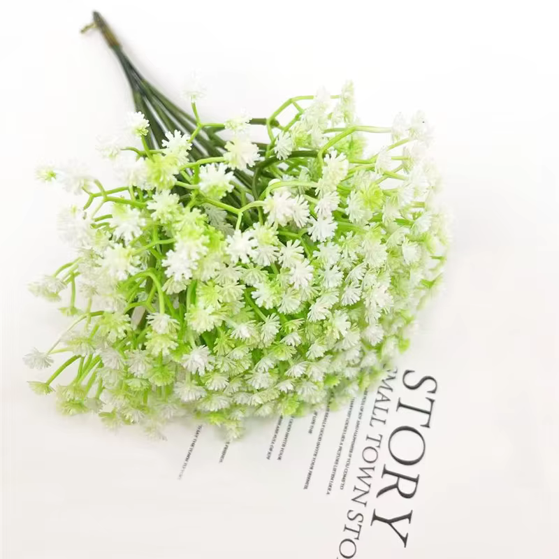 Fleurs artificielles de gypsophile blanches et colorées