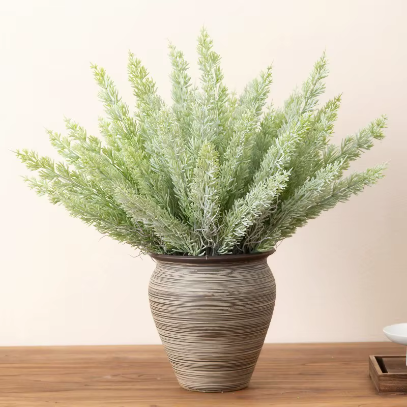 Lot de 3 plantes vertes artificielles en plastique