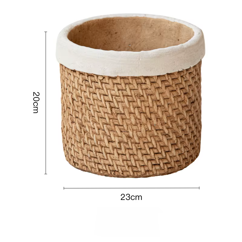 Jardinière tissée en faux ciment
