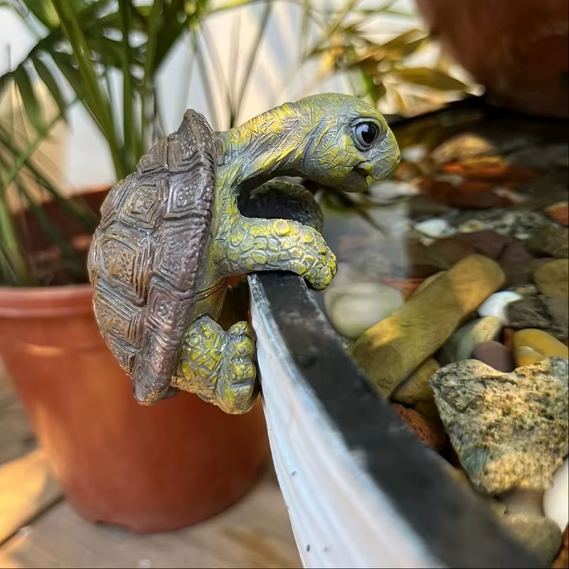Support de pot de plante en forme de tortue
