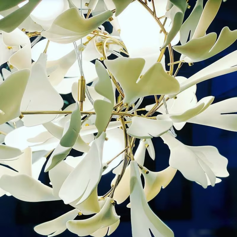 Gingko-Lustre en cuir chevelu en céramique