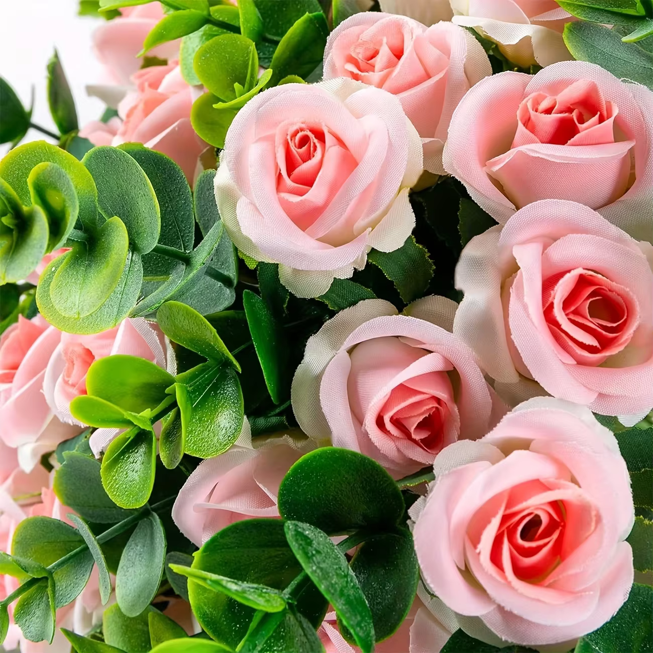 Bouquet de roses artificielles en soie
