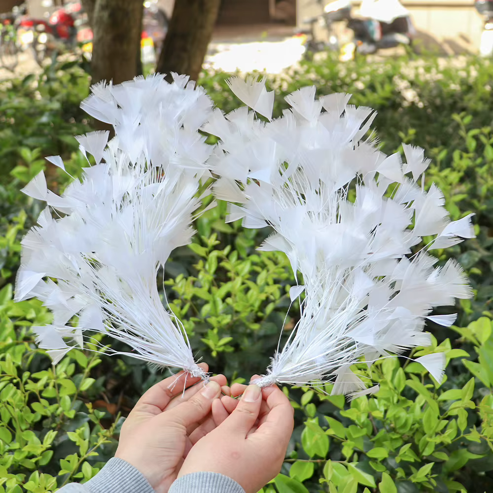 Nouveau Bouquet de fleurs de plumes de dinde naturelles