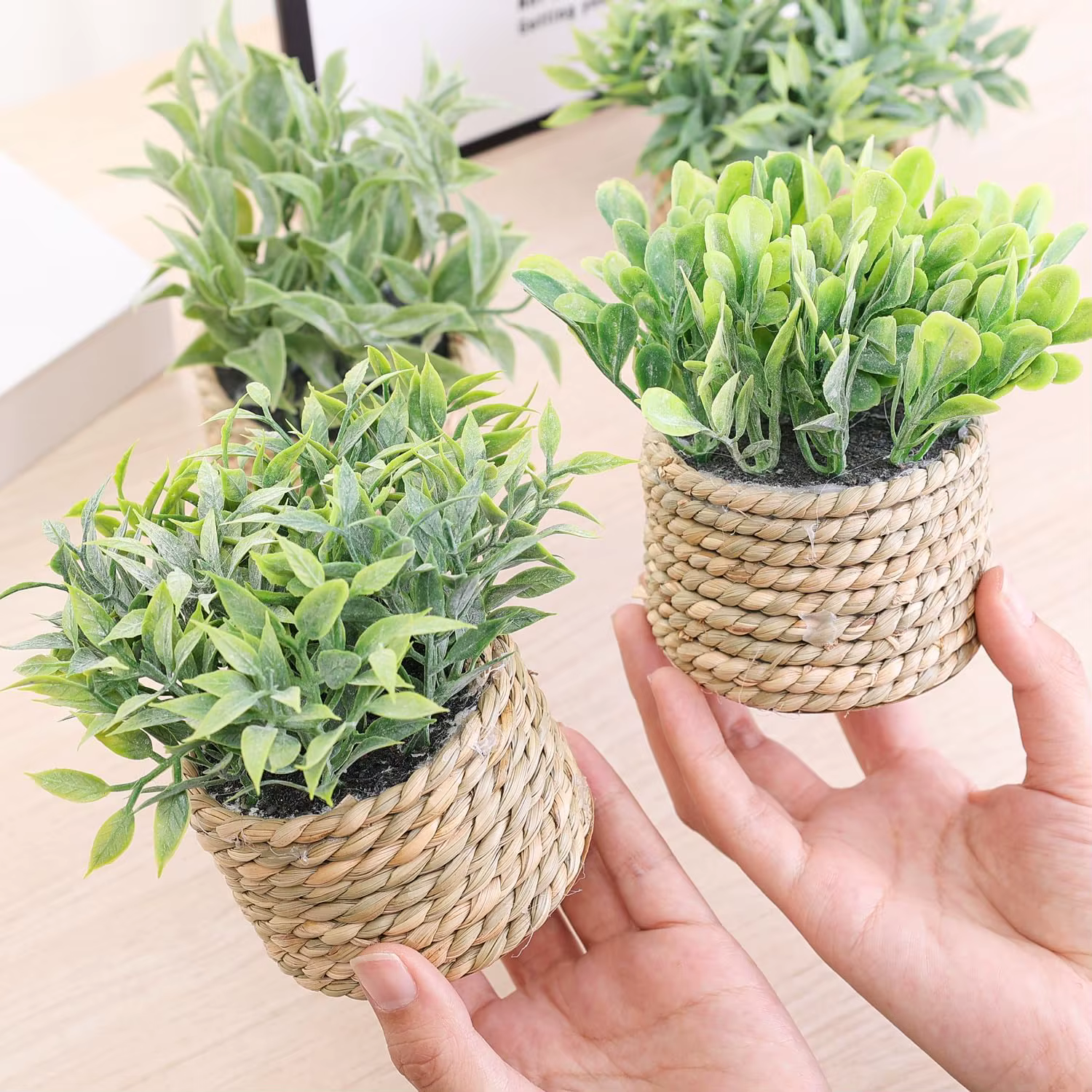 Mini plantes artificielles en pot