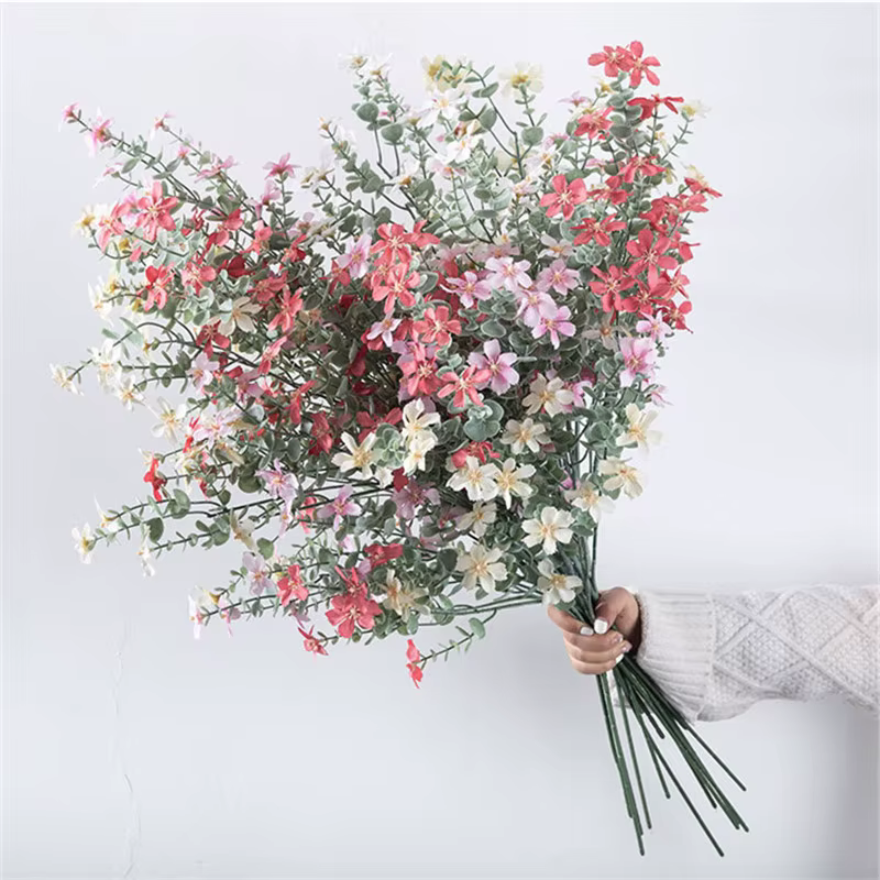 Fleurs de soie pour bouquet de mariée de mariage