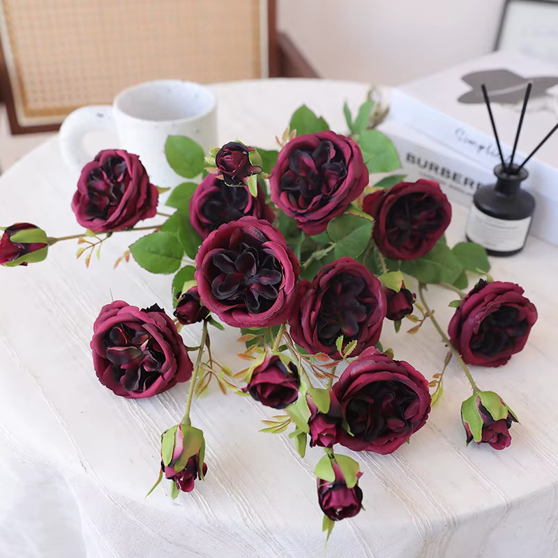 Fausses roses écologiques à longue tige