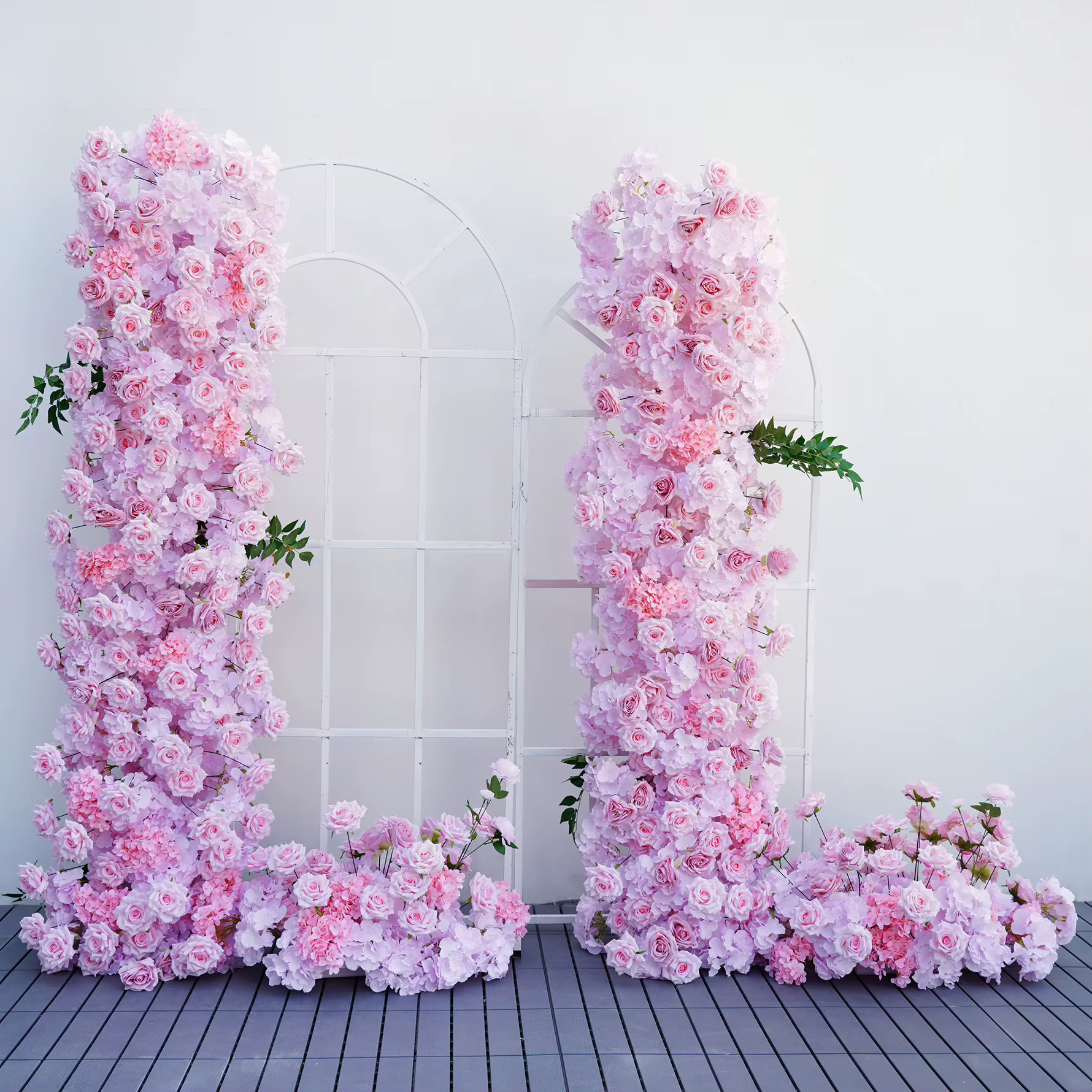 Chemin de Table hortensia Rose blanche H8147
