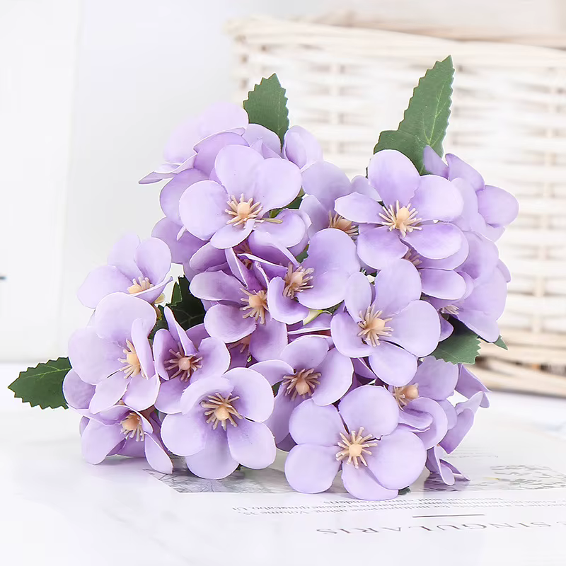 5 fourchettes FFlowers simulé crabapple fleurs fausse fleur décor de mariage