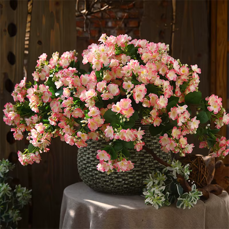 Fleurs artificielles en soie blanches de jasmin