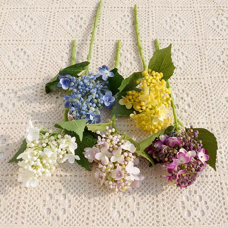 Fleur d'hortensia en soie