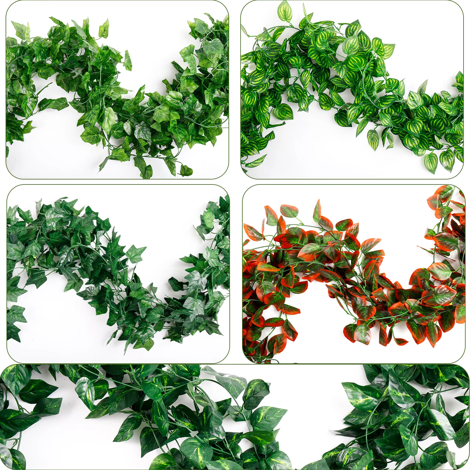 Feuilles de lierre artificielles de 2