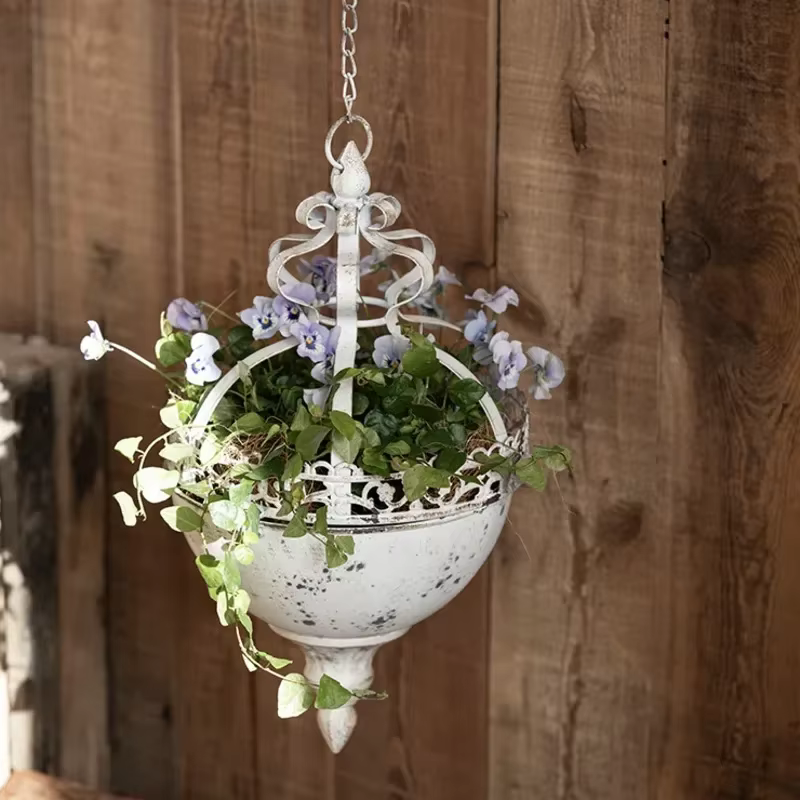 Combiné de jardin extérieur pour confection de paniers de balcon