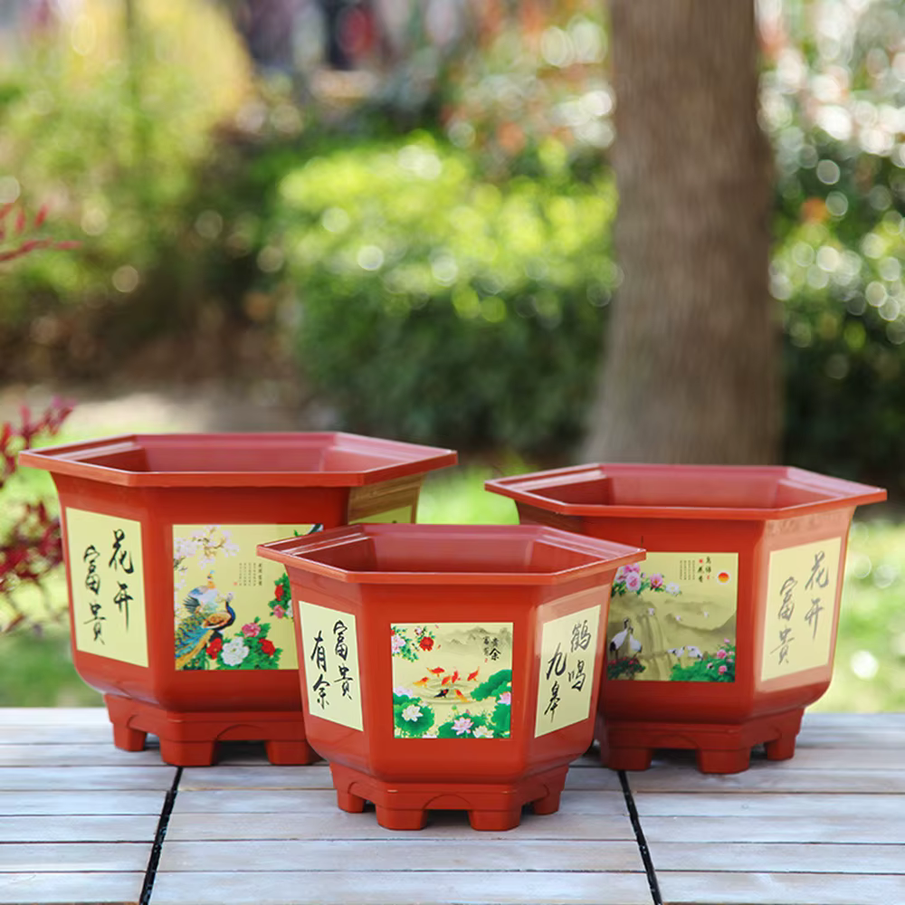 Pot de fleur en plastique durable