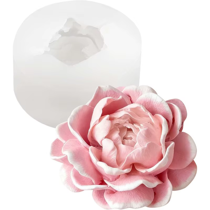 Moule en silicone pour bougie en forme de fleur de jasmin