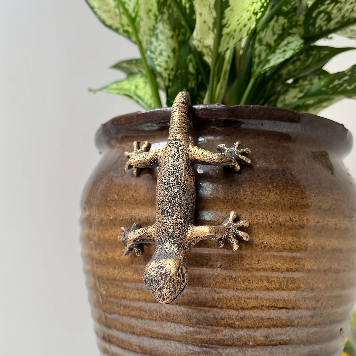 Figurine de jardinière Gecko pour décoration de jardin