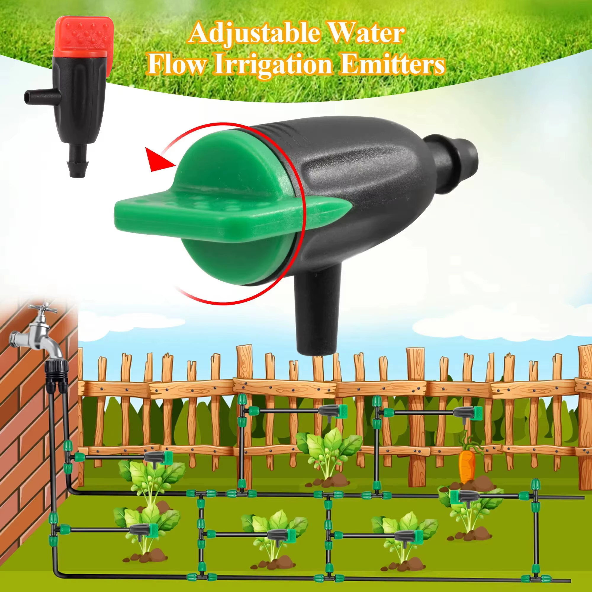 25 pièces Mini 0 ~ 40L goutteur réglable Micro goutte