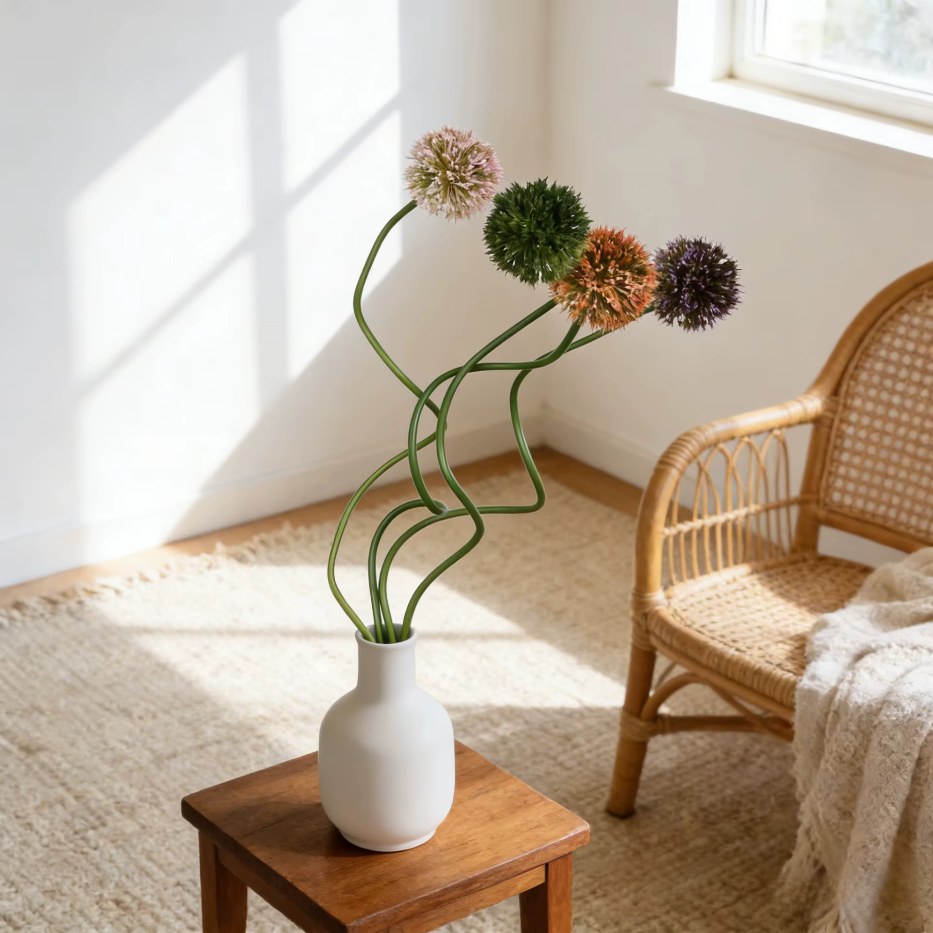 Plante boule d'alium artificielle de 33.5 pouces