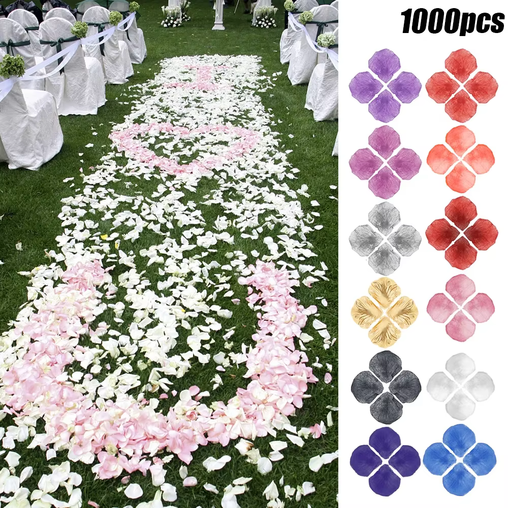 Pétales de roses artificielles