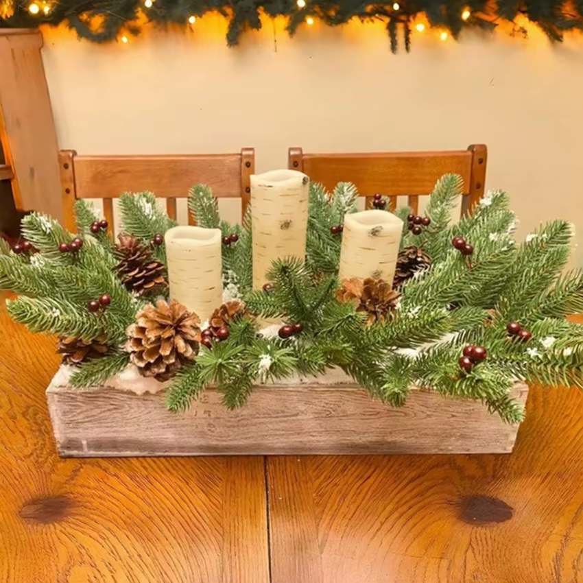 50/100Pcs Plantes Artificielles Arbre De Noël Maison Salle Table Décoration En Plein Air Délicat Clebration Ornement