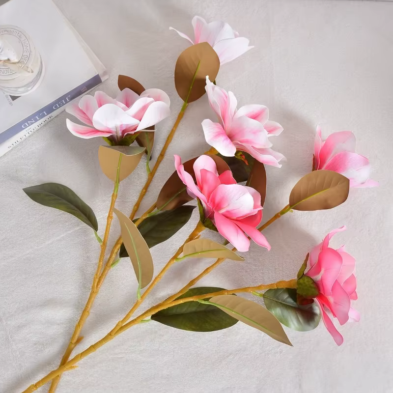 4/5 pièces de fleurs artificielles en film